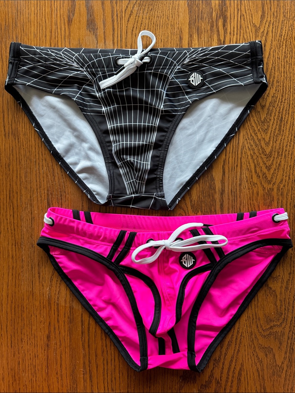 Men's Breedwell Swim Briefs Bundle - Blackhole & Hot Pink “Expose” (Medium)